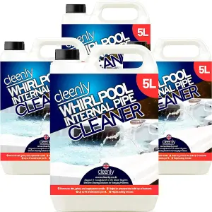 Cleenly Whirlpool Internal Pipe Cleaner Removes Dirt Grime Oil & Odours from Hot Tub Spa and Pool Pipework (20 Litre)