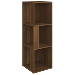 Berkfield Corner Cabinet Brown Oak 33x33x100 cm Engineered Wood