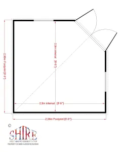 Shire Barclay 10x10 ft with Double door & 2 windows Pent Wooden Summer house