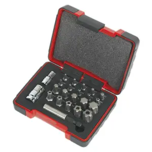 Sealey TRX-P & Security TRX-TS Bit Set 23 Pieces 1/4" & 3/8" Square Drive AK6226