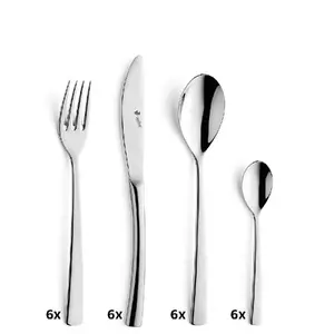 24-Piece 18/10 Stainless Steel Cutlery Set for 6 People