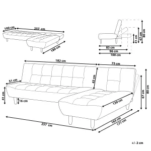 Left-Hand Corner Sofa ALSTEN Light Grey Fabric Left Hand