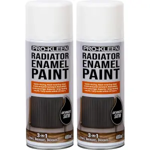 Anthracite Satin Heat Resistant Radiator Enamel Paint 400ml x2