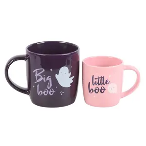 Something Different Big Boo Little Boo Mug Set Set (Pack of 2) Purple/Pink (One Size)