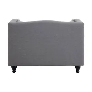 Interiors By Premier Comfortable Grey Fabric Chair, Elegant Armchair For Bedroom, Robust Modern Armchair For Livingroom