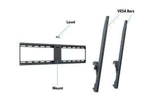 Multibrackets M Universal Tilt Wallmount Large, for TVs 55-75" - Black