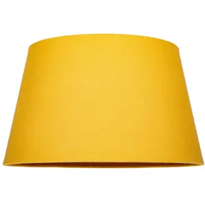 Traditional Linen Fabric Drum Shade for Pendant & Lampshade Yellow / 22cm H x 35cm W x 35cm D