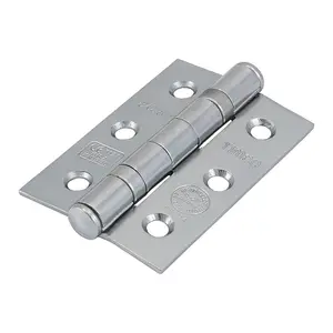 TIMCO Ball Bearing Hinges Grade 7 Steel Polished Chrome - 76 x 51 x 2.2