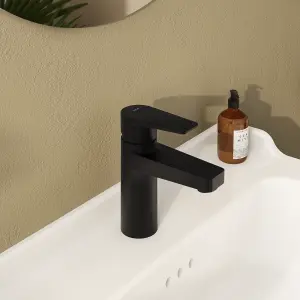 VitrA Flow Line Matt Black Square Basin Mixer