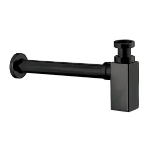 Square Matt Black Bottle Trap Extendable