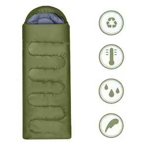 Yaheetech Green Adult Envelope Sleeping Bag Single Person for 3 Seasons