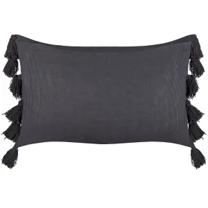 Set of 2 Cushions LYTHRUM Cotton 45 x 45 cm Solid Black