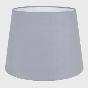 ValueLights Aspen Modern Tapered Table Floor Lamp Light Shade with Grey Fabric Finish