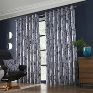 Omaha 90" x   72" Blue (Ring Top Curtains)