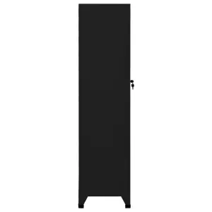 Berkfield Locker Cabinet Black 38x45x180 cm Steel