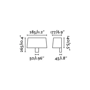 Luminosa Hotel 1 Light Indoor Wall Light Chrome with Black Shade, E27