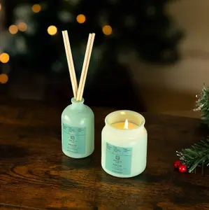 Scented Candle and Diffuser Set - Eucalyptus Mint