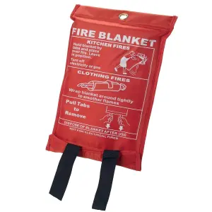 1x Fire Blanket 1m x 1m Emergency Fire safety Blanket Safety Quick Release Fire Blanket Retardant Safety Shelter