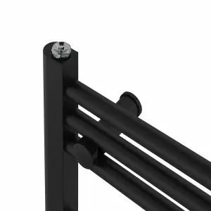 Rinse Bathrooms 200W Electric Heated Warming Towel Rail Bathroom Radiator Black - 600x400mm