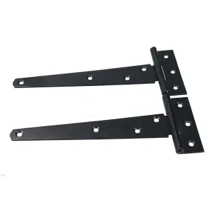 150mm Tee Hinges Shed Door Gate T Strap Hinge Pair With Fixings