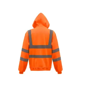 Yoko Unisex Adult Hi-Vis Safety Full Zip Hoodie