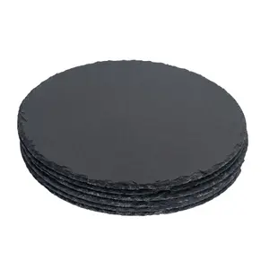 Argon Tableware - Round Slate Placemats - 30cm - Pack of 6