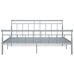 Berkfield Bed Frame Grey Metal 180x200 cm 6FT Super King