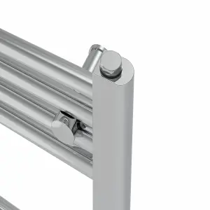 Rinse Modern Bathroom Heated Towel Rail Ladder Radiator 1000x500mm Straight for Bathroom Kitchen Chrome