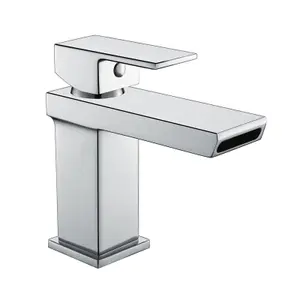 Nes Home Saturn Square Waterfall Mono Basin Mixer Tap