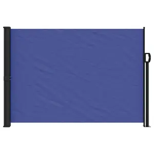 Berkfield Retractable Side Awning Blue 140x600 cm