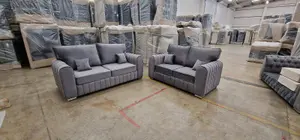 3+2 Lilly - Grey Fullback Sofas