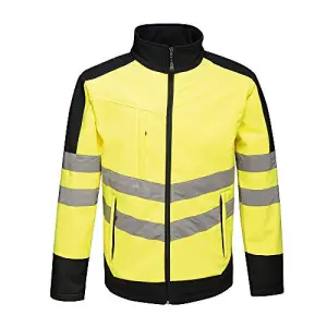 Regatta Unisex Hi Vis Pro Reflective Softshell Work Jacket