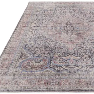 Traditional Persian Abstract Bordered Floral Easy to clean Rug for Dining Room Bed Room and Living Room-200cm X 290cm