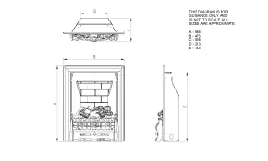 Focal Point Blenheim multi flue Black Manual control 3.1kW Gas Fire