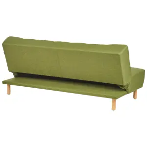 Beliani Retro Sofa Bed ALSTEN Green