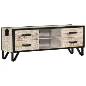 Berkfield TV Cabinet 110x30x41 cm Solid Acacia Wood