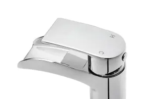 BATHWEST Waterfall Bathroom Basin Sink Mixer Taps Mono Taps Mixer Single Lever & Waste