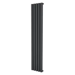 Agadon Dublin Aluminium Designer Radiator 1800 x 345 mm Textured Anthracite - 3205 BTU - 10 Years Guarantee