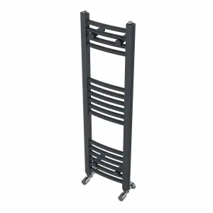 Rinse Curved Bathroom Heated Towel Rail Ladder Radiator Anthracite 1000x300mm