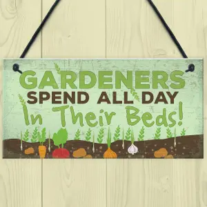 Red Ocean Funny All Day In Their Beds Garden Shed Den Garage Greenhouse Wall Gate Sign FRIENDSHIP Gift