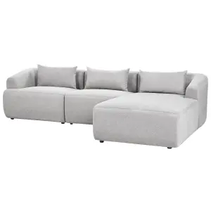 Corner Sofa SVANSELE Grey Fabric Left Hand