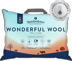 Slumberdown Wonderful Wool Medium Support Pillow - Single