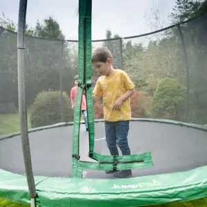 10ft x 7ft JumpPRO™ Xcite Green Oval Trampoline with Enclosure