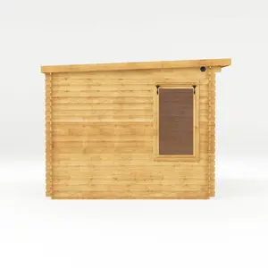 Mercia 17ft x 10ft Pent Log Cabin With Side Shed (19mm)