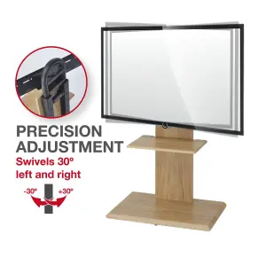 TTAP Oak TV Stand with Bracket for up to 65" TVs