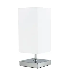 Hodei 30cm Table Lamp White / Chrome / LED Bulb