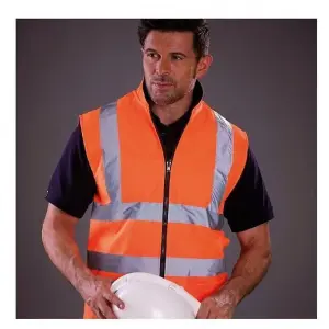 Yoko Mens Workwear Hi-Vis Reversible Fleece Vest / Jacket