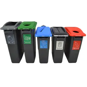 SustainaBin Indoor Recycling Bin - Black - Swing - 60 Litre