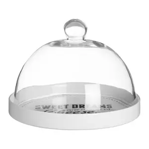 Maison by Premier Pun and Games Cheese Board With Glass Dome