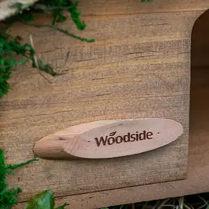 Woodside Hedgehog House with Bark Roof